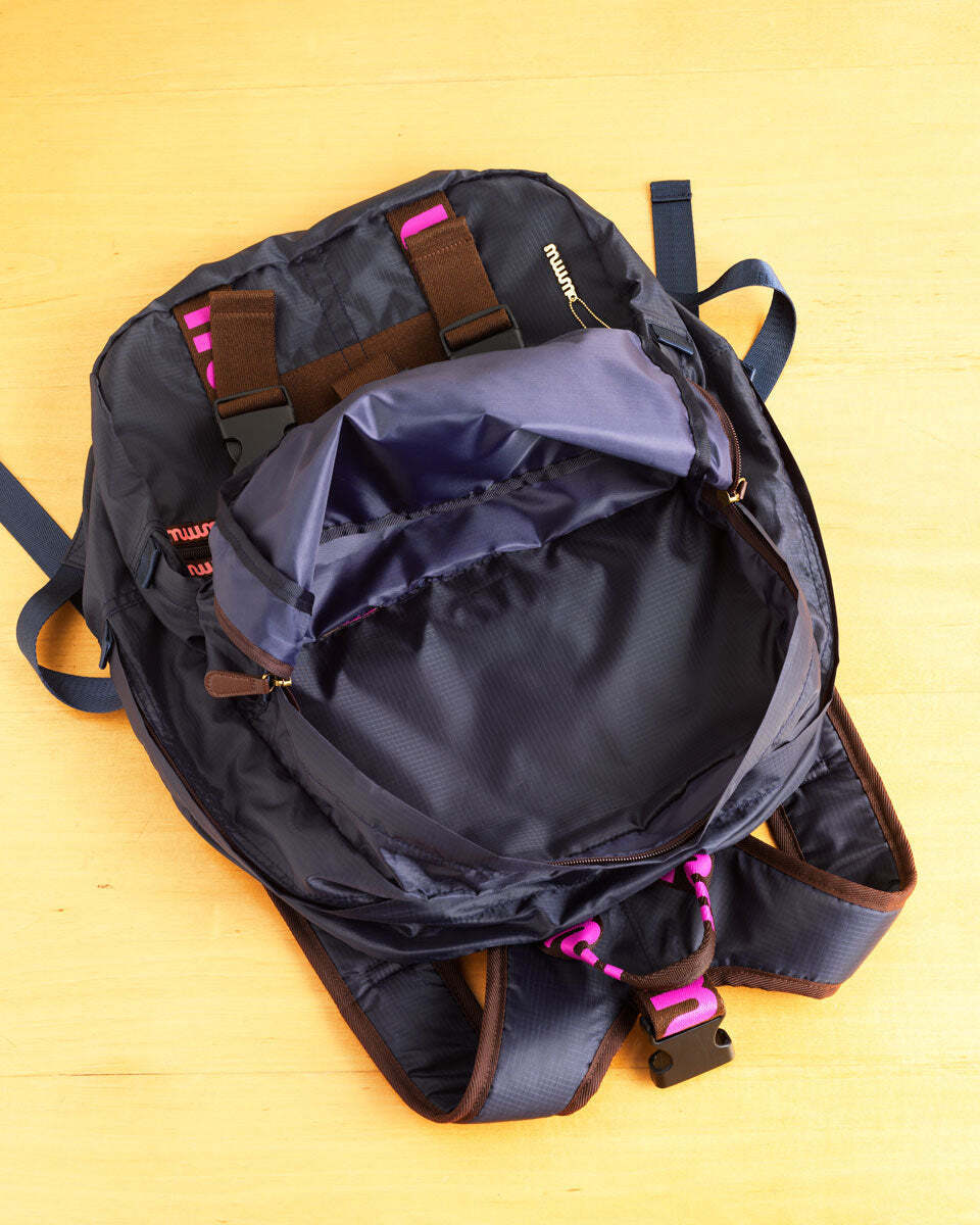 backpack【navy×pink logo】