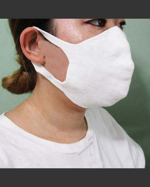 洗って使える夏マスク２枚組　和紙３Ｄ立体無縫製構造【Lサイズ】
