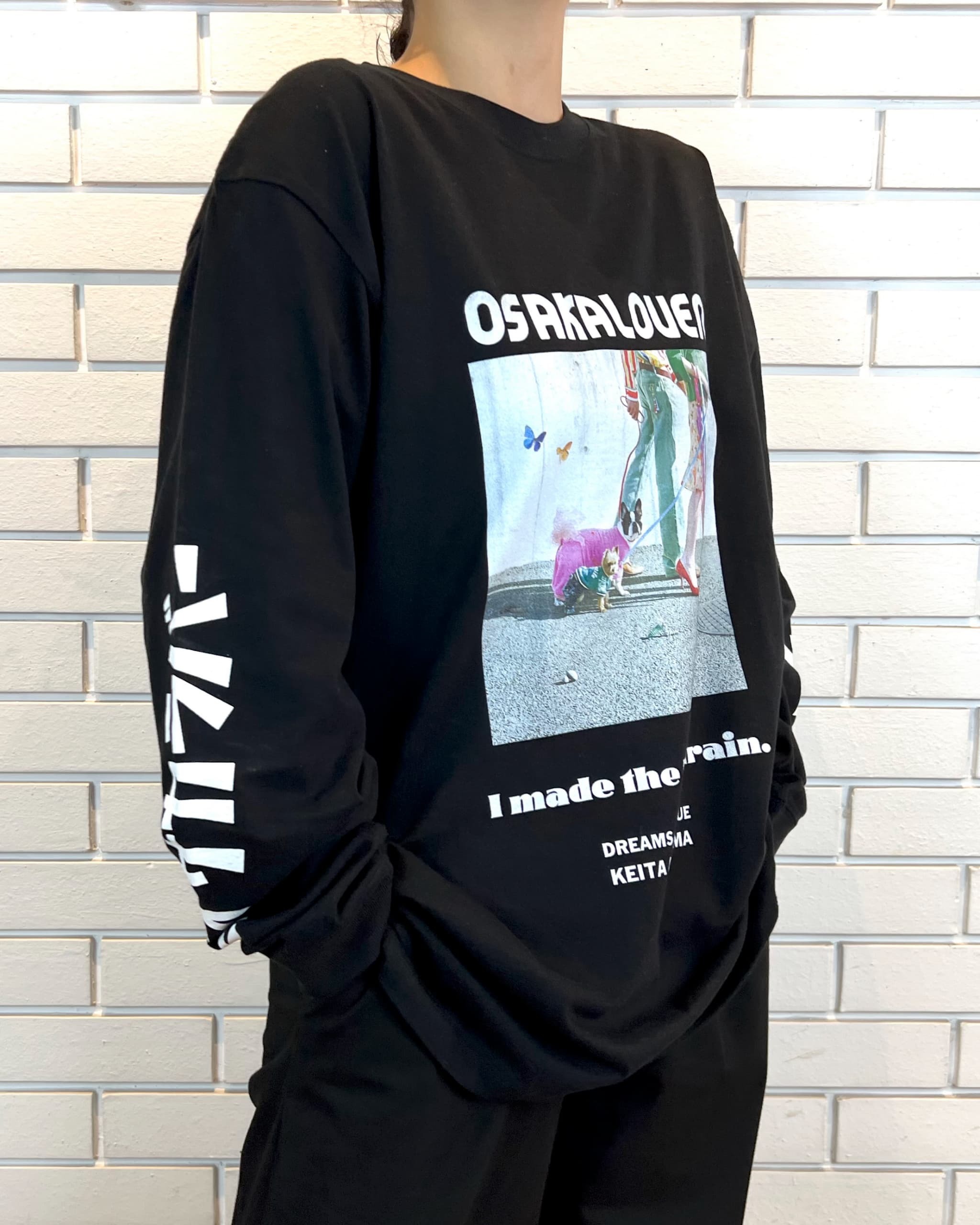 "大阪LOVER" ロングスリーブTシャツ（BLACK）