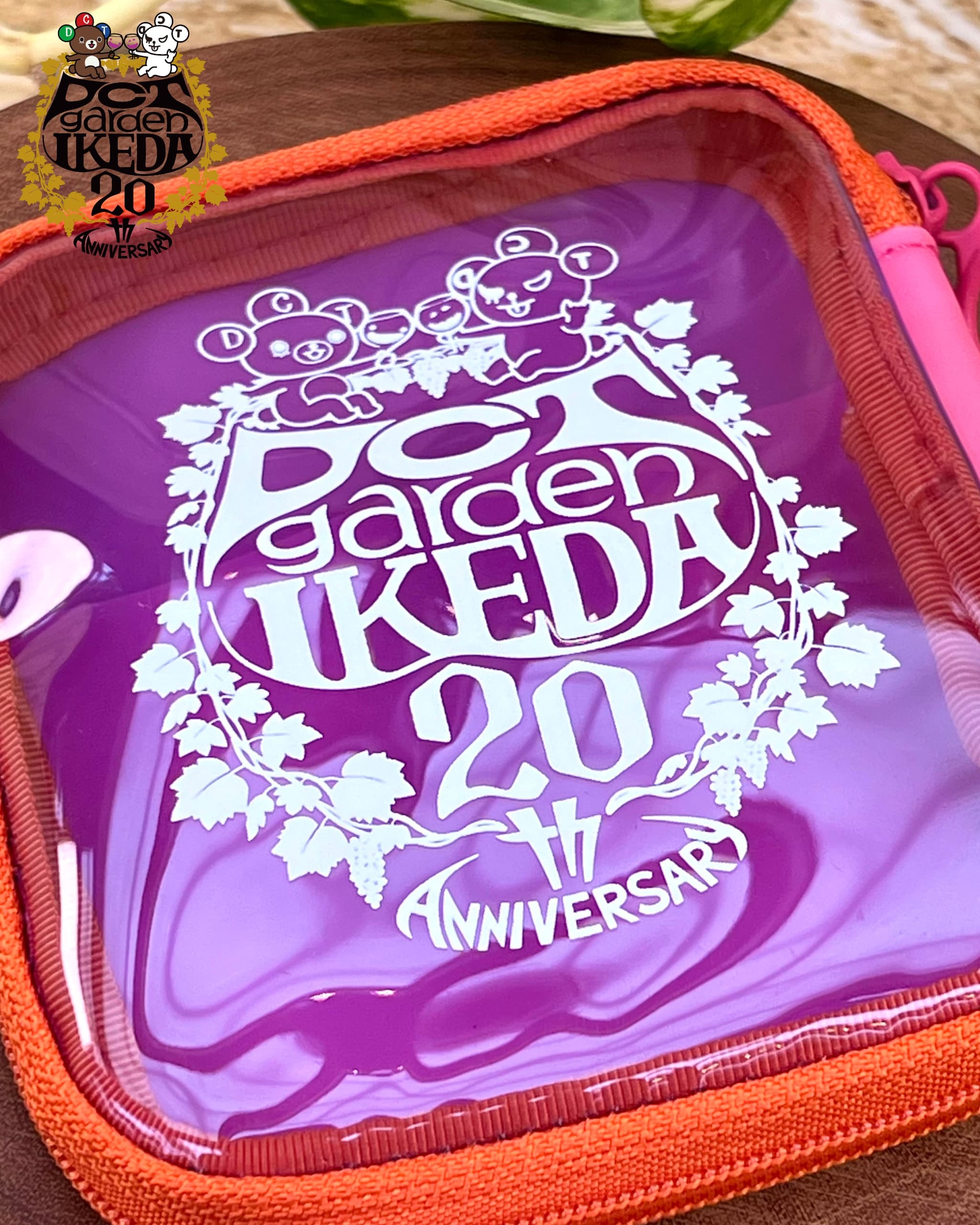 DCTgarden IKEDA 20th クリアポーチ(パープル×ピンク)