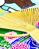 DCTgarden OKINAWA うちわ（水色）